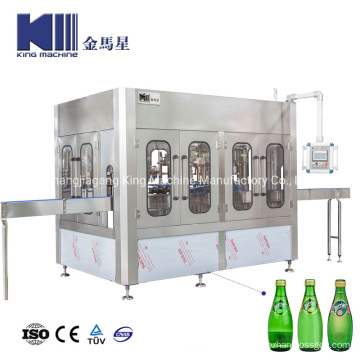 7000bph Automatic Carbonated Soft Drinks Glass Bottle Filling Machine Packing Production Line